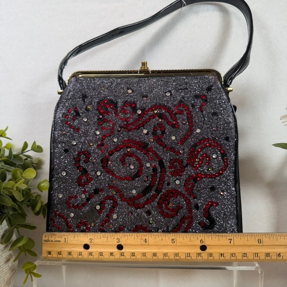Vintage L & M‎ Spotlite Rhinestone Evening Bag 1950s USA w Coin Purse
